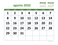 calendario agosto 2032 03