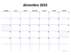 calendario diciembre 2032 04