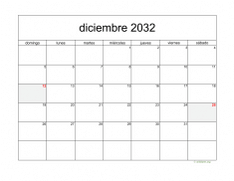 calendario diciembre 2032 05
