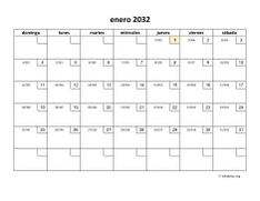 calendario enero 2032 01