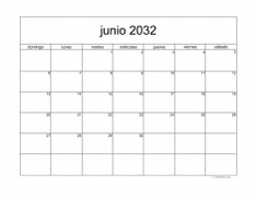calendario junio 2032 05