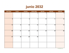 calendario junio 2032 06