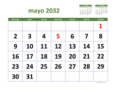 calendario mayo 2032 03