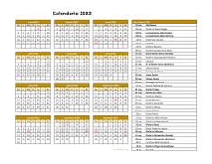 Calendario de México del 2032 03