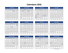 Calendario de México del 2032 04