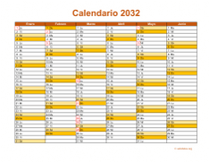 Calendario de México del 2032 09
