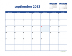 calendario septiembre 2032 02