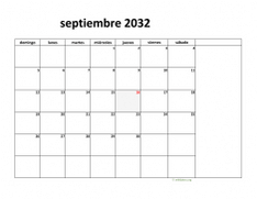 calendario septiembre 2032 08