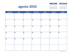 calendario agosto 2033 02