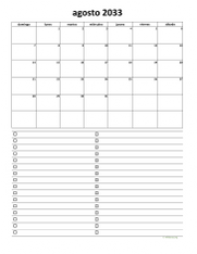 calendario agosto 2033 07