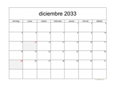 calendario diciembre 2033 05