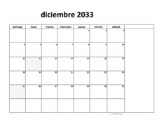 calendario diciembre 2033 08