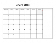 calendario enero 2033 08