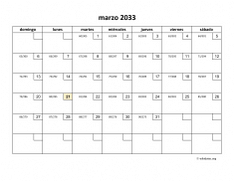 calendario marzo 2033 01