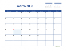 calendario marzo 2033 02