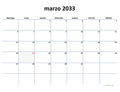 calendario marzo 2033 04