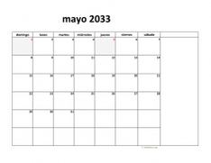 calendario mayo 2033 08