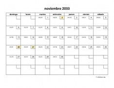 calendario noviembre 2033 01