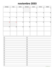 calendario noviembre 2033 07
