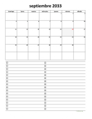 calendario septiembre 2033 07