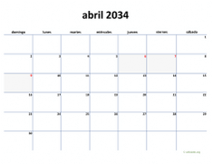 calendario abril 2034 04