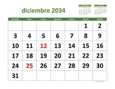 calendario diciembre 2034 03