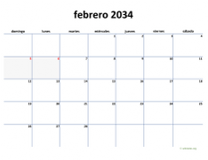 calendario febrero 2034 04