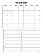 calendario febrero 2034 07