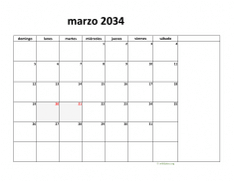 calendario marzo 2034 08
