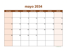 calendario mayo 2034 06