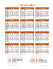 Calendario de México del 2034 07