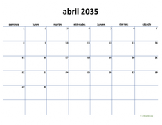 calendario abril 2035 04