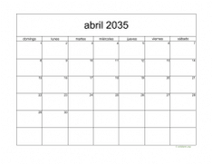 calendario abril 2035 05