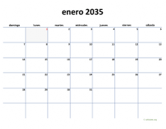 calendario enero 2035 04