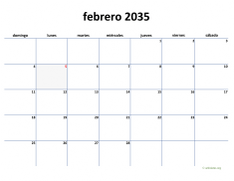 calendario febrero 2035 04