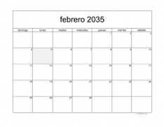 calendario febrero 2035 05