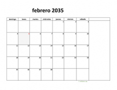 calendario febrero 2035 08