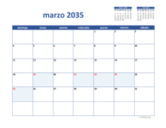 calendario marzo 2035 02