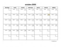 calendario octubre 2035 01