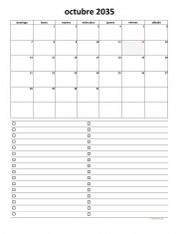 calendario octubre 2035 07