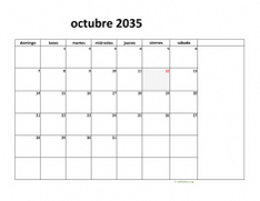 calendario octubre 2035 08