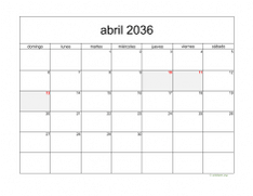 calendario abril 2036 05