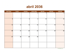 calendario abril 2036 06