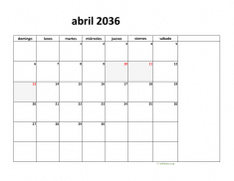 calendario abril 2036 08