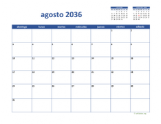 calendario agosto 2036 02