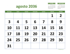calendario agosto 2036 03