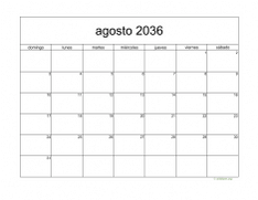 calendario agosto 2036 05