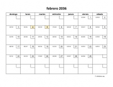 calendario febrero 2036 01