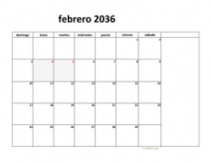 calendario febrero 2036 08