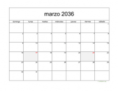 calendario marzo 2036 05
